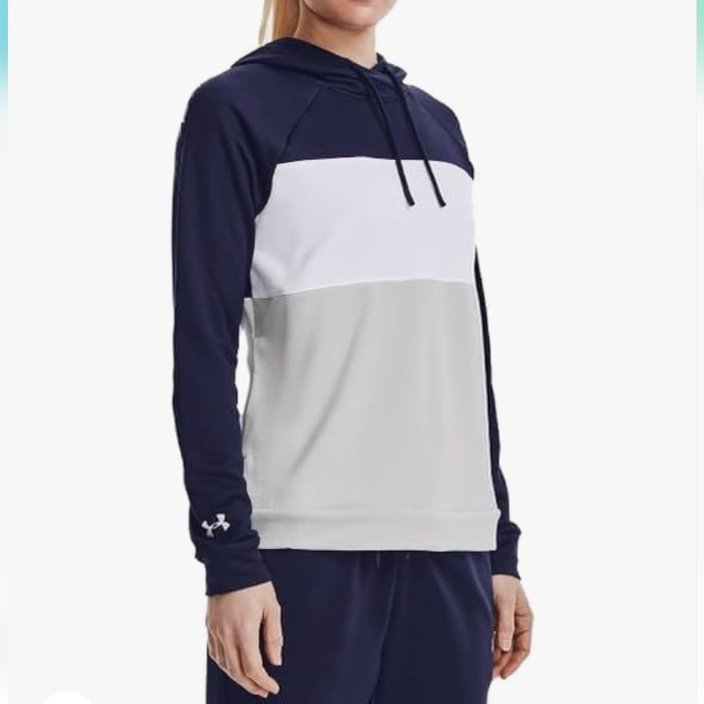 UNDER ARMOUR Qualifier Fleece Blocked Women's Hoodie ~ NWT